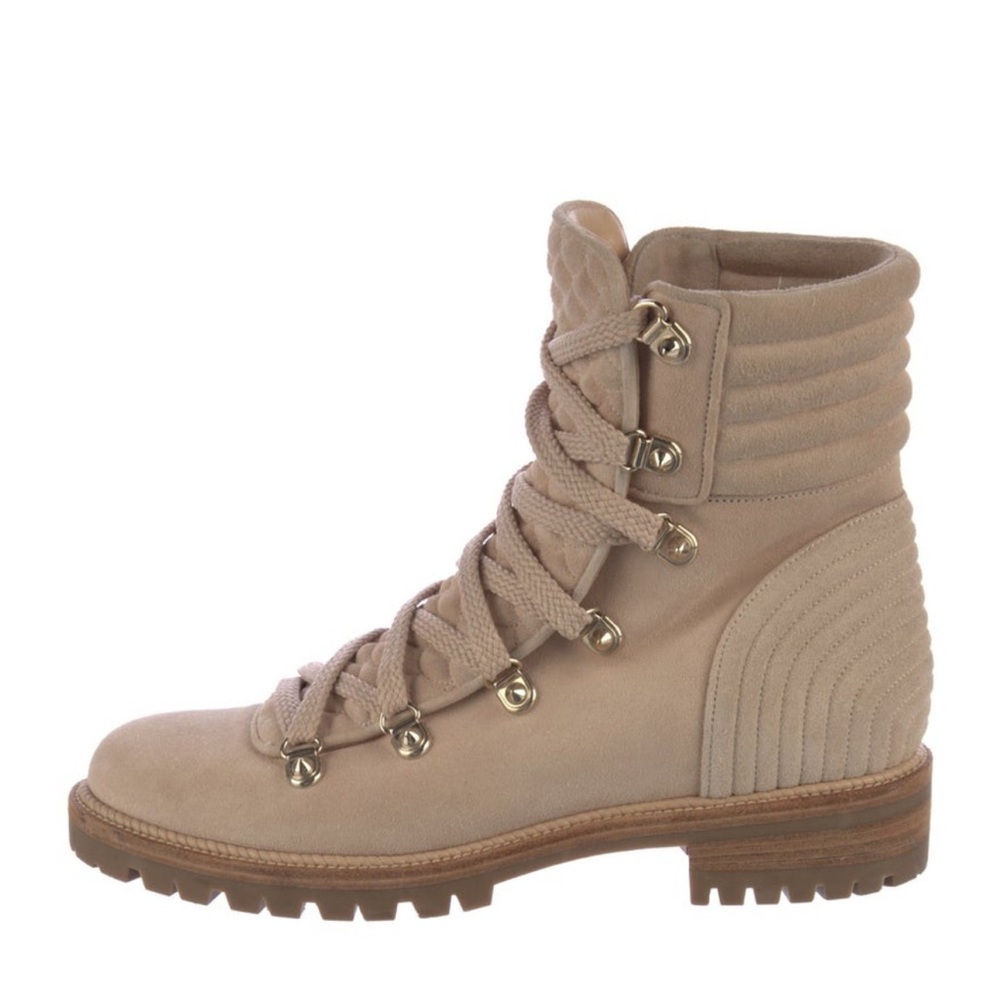 Christian Louboutin Suede Combat Boots